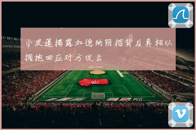 小皮蓬揭露加德纳阴招背后真相以拥抱回应对方攻击